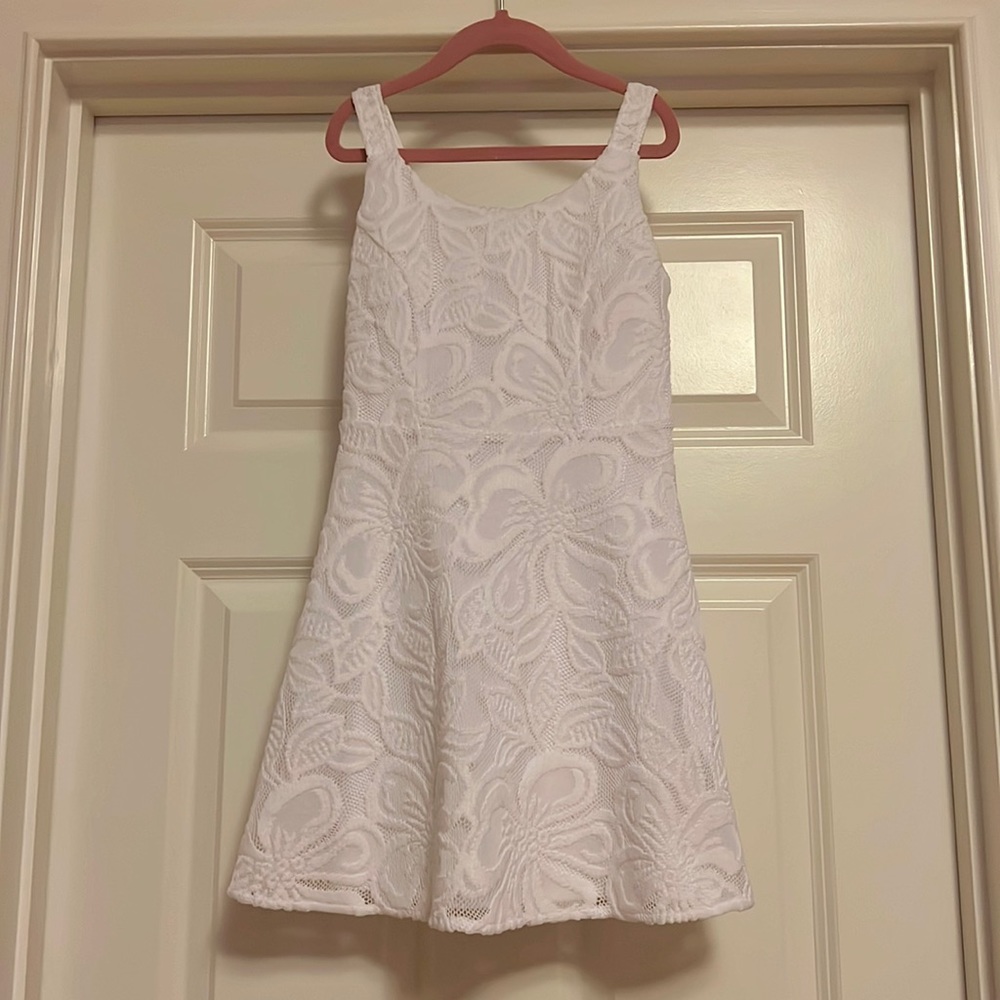 GIRLS size 8 Lily Pulitzer white floral lace dress